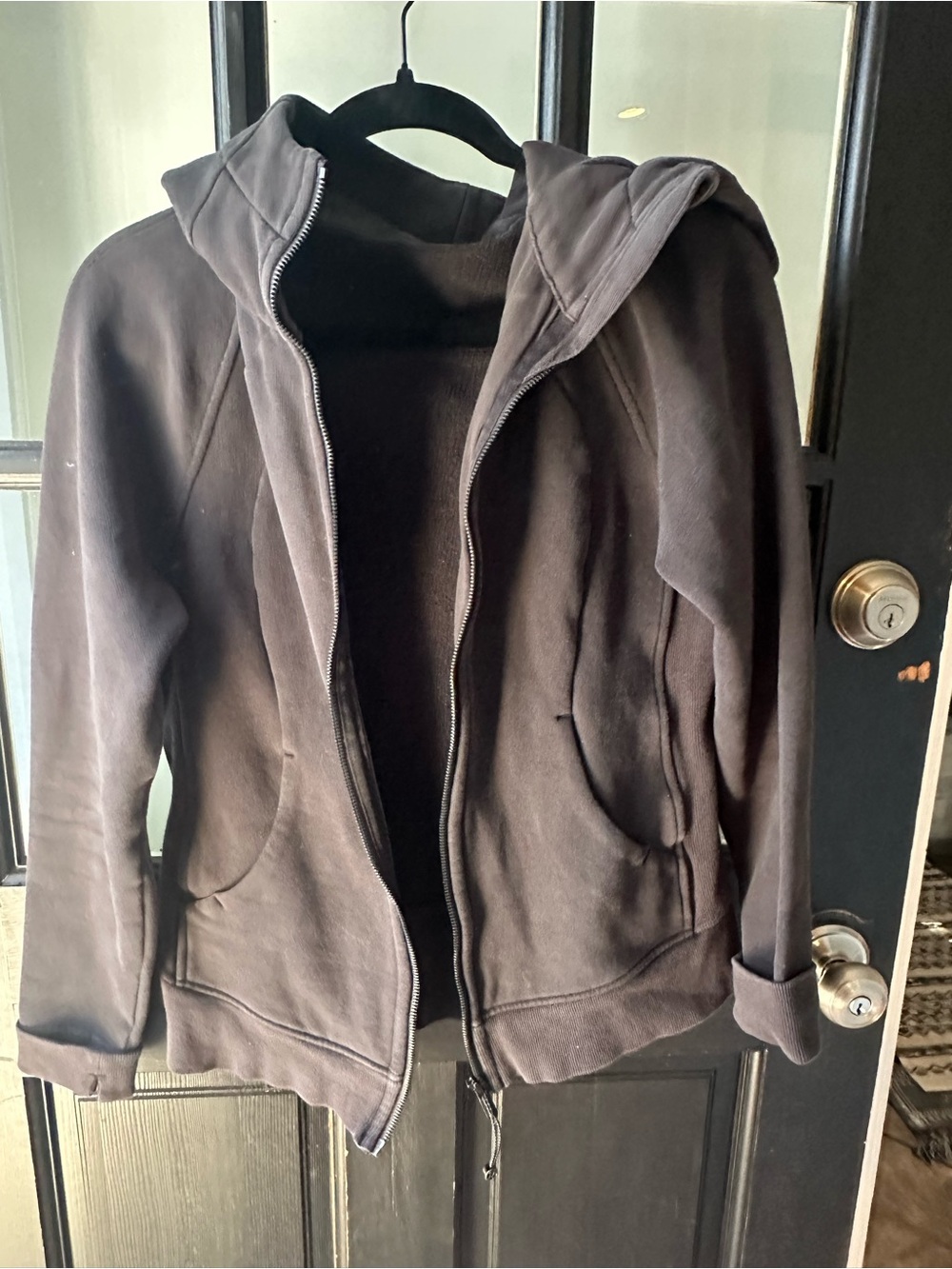 lululemon athletica Black Full-Zip Hooded Sweatshirt